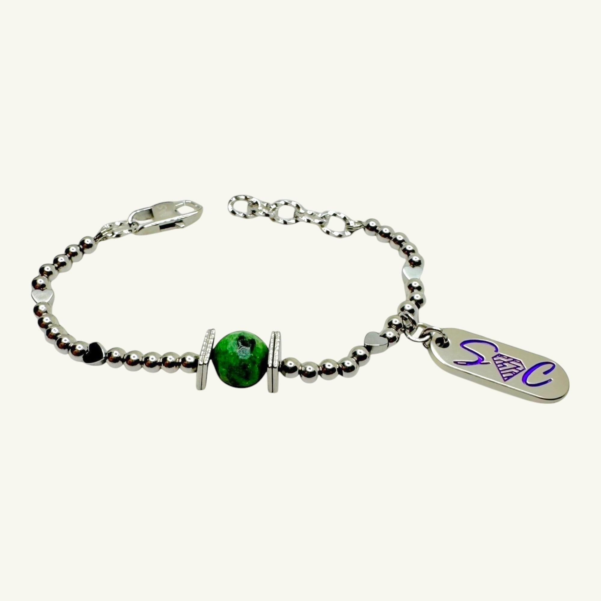 Bracciale ruby zoisite sfaccettato Sharifa Crystals